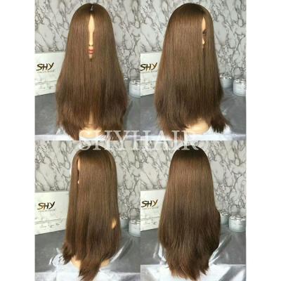 China Wholesale Straight European Jewish Kosher Density Wig Unprocessed Virgin Hair Straight 180% for sale