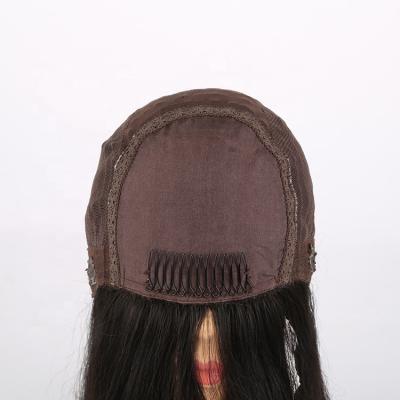 China Kosher Wig 25inch #4 Jewish Color Silk Straight European Hair Kosher Wig In Shipping for sale