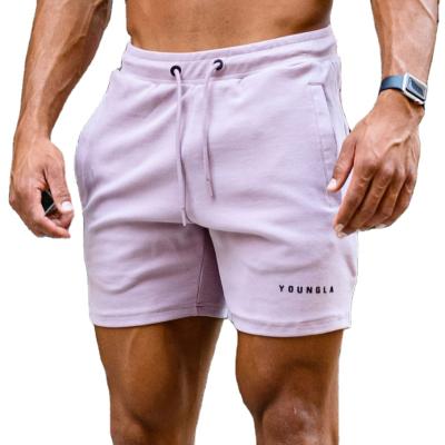 Cina High Quality Wholesale Sport Fitness Workout Men Anti-wrinkle Cotton Running Shorts Gym Sweat Shorts With Pockets in vendita