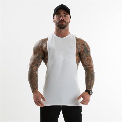 China 2020 Men's Bodybuilding Fitness Vest Stringer Tank Tops Sport Gym Cotton Sleeveless Shirt QUICK DRY Te koop