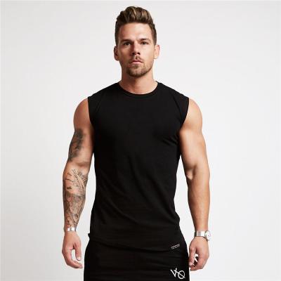 China New QUICK DRY Men's Wide Shoulder Tank Top Sports Man Gym Sleeveless Vest With Breathable Pattern Te koop