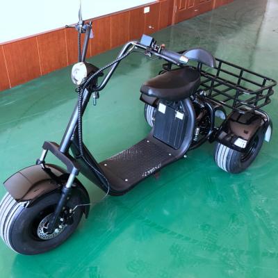 China Cargo three-wheeled battery car with shelf Harley three-wheeled electric tricycle lithium battery trunk for sale