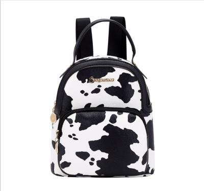 China 2021 Drop Shipping Women Anti-theft Style Printed Cow Pattern Backpack New | Small casual fashionable female bag | Autumn Lady Fashion Handbags for sale