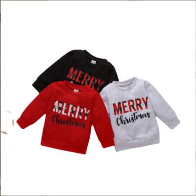 China Autumn Sweater Casual Girl Pullover Kids Children's Jacket Outfit Christmas Day Letter Style Anti-wrinkle Men's Children's Jacket for sale