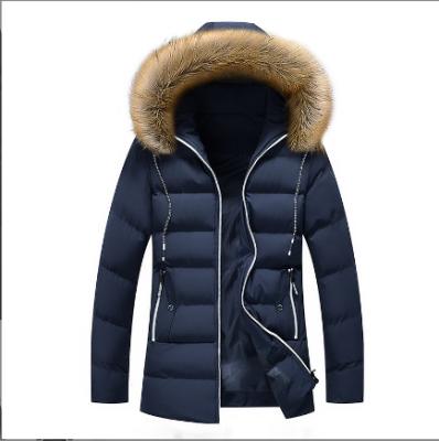 China 2021 hot sale Anti-wrinkle big size winter men's fashion big down coat Autumn style Casual Thickened Hooded Cotton for sale