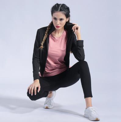 China Autumn yoga casual cardigan and collar fashion women's clothing sports clothing sports fitness spring running quick-drying standing coat for sale