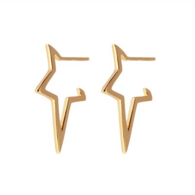 China FASHIONABLE Minimalist Earrings S925 Korean Sterling Silver Cross Earrings Personality Cross Star Silver Stud Earrings for sale