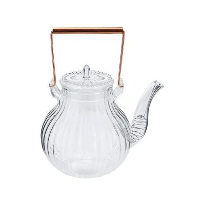 China Low Price Sustainable High Quality Teapot Borosilicate Glass Tea Infusers Transparent Water Kettles Applicable For Daily Boiling Water for sale