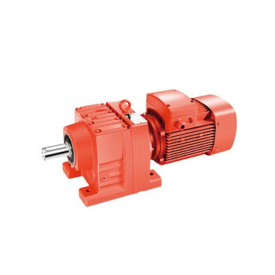 China Garment Shops wholesale high quality big torque customization wide range ratiofoot-munted motor R series helical variator gear gearbox reducer for sale