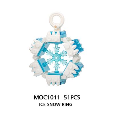 China Christmas Hot Micro World Blocks Mini Snowflake Legoly MOC Figures Model Building Blocks Plastic Sets For Kid Model Puzzle Toys for sale