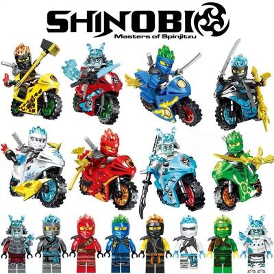 China The Motorcycle Motorbike of the Blocks 8PCS/set figure Kai Jay Cole Zane NYA Lloyd Building Blocks Bricks Toys for sale