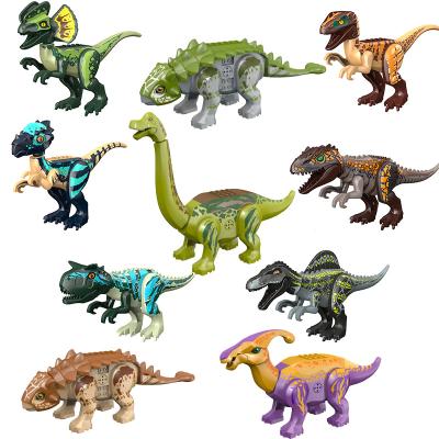 China Large Tyrannosaurs Rex Building Blocks Gift Toys Carnotaurus T-Rex Jurassic Park Dinosaur Toys Action Numbers Blocks For Kids Juguetes for sale