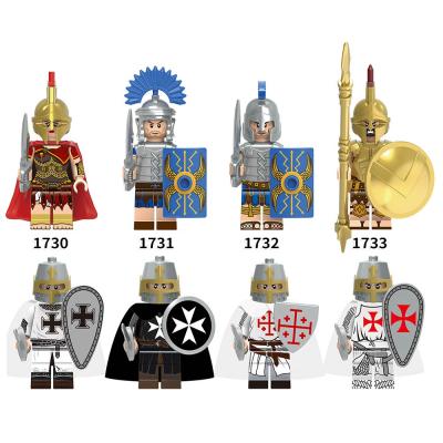 China Electronic Mini Action Figures Building Blocks Toy New Medieval Knight Lord Spartan Soldiers Warrior Weapon Armor Helmet Kids Toys X0316 for sale