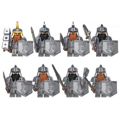 China Hot Building Toy KT1040 Dwarf Military Medieval Knights The Lord of the Rings Toys Building Blocks Bricks Medieval Knight Mini Figures Toys for sale