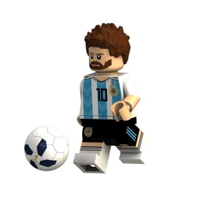 China Hot DIY TOY XP014 MESSI World Cup Football Player Building Blocks Mini Figure Kids Toys Jujuetes for sale