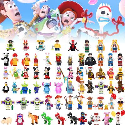 China Building Toy Hot Disneyly Anime Cartoon Toy Story DIY Mixed Mini Action Number Blocks Compatible Toys For Kids Doll for sale