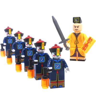 China New Children's Mini Action Figures Building Blocks Horror Zombie Qing Dynasty China Taoist Exorcist Lin Zhengying Blocks Halloween for sale