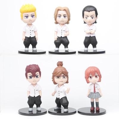 China Anime MODEL TOY 6Pcs Tokyo Revenge Mikey Draken Action Figure For Boy Game Home Decoration Cute Gift For Kid Toys for sale