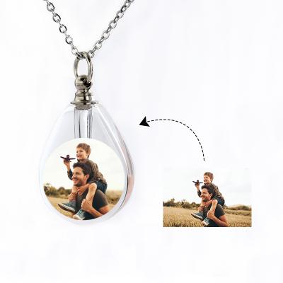 China CLASSIC Personalized Gift Customized Name On Rice Art Pendant Empty Bottle Necklace For Girl for sale