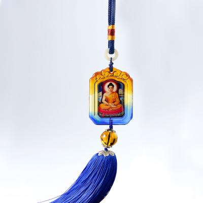 China OEM Customized Buddha Custom Buddhist Auto Interior Car Hangings Decoration Items Buddha Car Picture Picture Car Pendant for sale