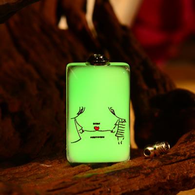 China OEM Customized Pictures Customized Glow In The Dark Crystal Essential Oil Vial Pendant Key Chain For Wedding Lead Gift for sale