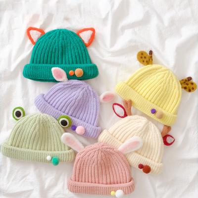 China Beanie Hat Manufacturers New Fashion COMMON Baby Winter Hat Outdoor Beanie Knitted Hat For Kids for sale