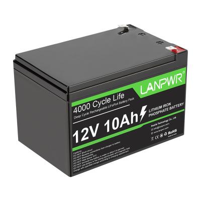 China High performance LiFePO4 12AH 10AH UPS 12V deep cycle lithium battery pack 12V10Ah for sale