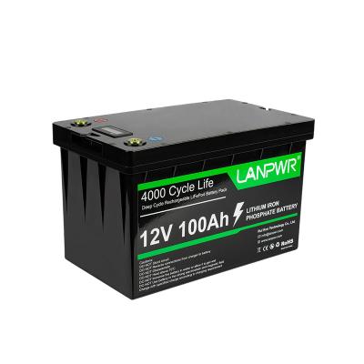 China 12V 100Ah 200ah 300ah BMS Solar Rechargeable Lifepo 4 Battery Built-in 12V 100Ah Lithium Iron Phosphate Battery Pack 12V100Ah for sale