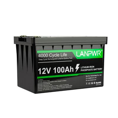 China Cheap 12V 100Ah Safe Even High Quality Deep Cycle Life LiFePO4 Battery For RV Camping Caravan UPS 12V100Ah for sale