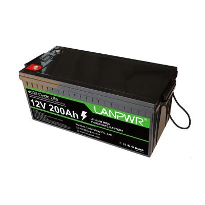 China 12V 200Ah LifePO4 Lithium Iron Phosphate Batteries Deep Cycle Battery 12V 200Ah BMS Control 12V Rechargeable Battery 12V 200Ah for sale