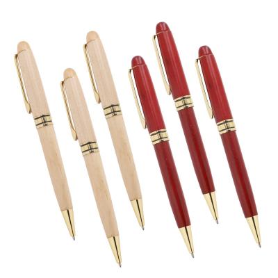 China office & School Pen Best Gift Set High Quality Printing Wooden Dot Pen With Logo Pen Box Set Pens Ball Dot for sale