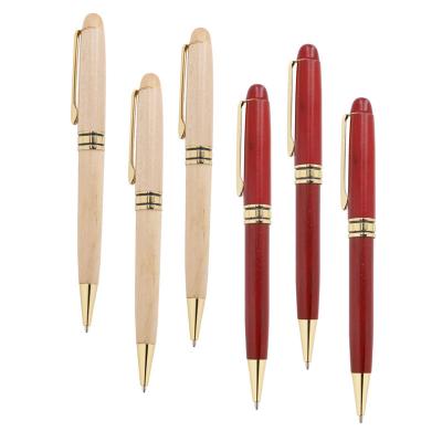 China office & School Pen Hot Sale Eco-friendly Custom Promotional Ball Pens Wooden With Printed Logo For Gift for sale