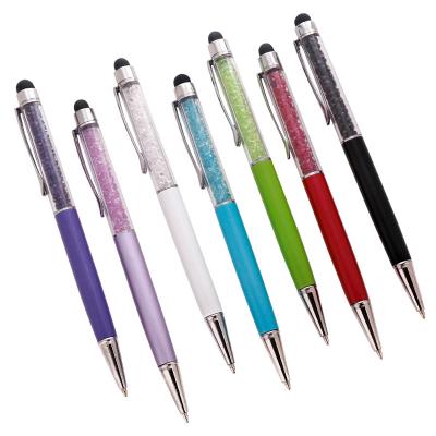 China office & School Pen All Kinds of Promotional Full Screen Crystal Stylus Pen Crystal Ballpoint Pen Custom Colors Metal Logo for Gift for sale