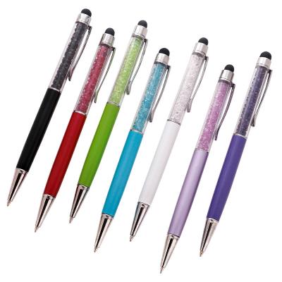 China office & School Pen Promotional Metal Crystal Ballpoint Pen Custom with LOGO Ballpoint Pen Screen Stylus pens for cell phone Ipad for sale