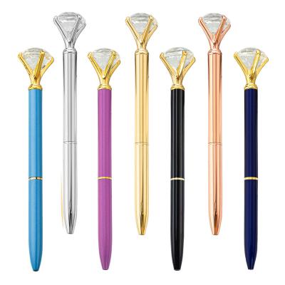 China Fancy Luxury Crystal Metal Ballpoint Pen Promotion with Custom Logo Personalized Ball Pen Diamond Pen for Wedding Gift for sale