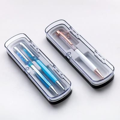 China Hot Sale Gift Pen Case Gift Boxes Clear Plastic Transparent Pen Box For Office School Gift for sale