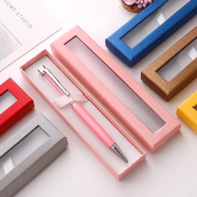 China Hot Selling Recycled Materials Good Quality Cheap Luxury Pen Box Gift Paper Pen Packaging Box 8 Colors for sale