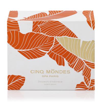 China Forma cuadrada plegable de papel de la caja de papel de Kraft de la cubierta con el LOGOTIPO de la hoja de oro en venta