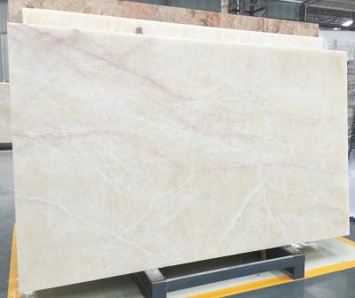 China Modern Natural White Onyx Jade Ice Slabs For Countertops And Wall Panels From China Onyx Stone Tile for sale