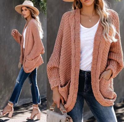 China Fashion Anti-wrinkle Cardigan Coats Casual Knitted Women's Sweaters for sale