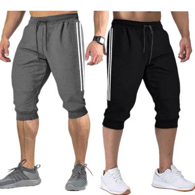 China QUICK DRY Cropped Pants Mens Sports Casual Shorts Loose Stretch Summer Capri Pants for sale