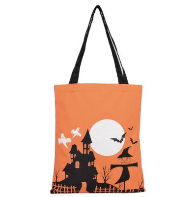 China Water Proof Kaiguang Hallowmas Folding Student Leisure Large Canvas Shopping Bag Portable Gift Bag Cartoon Cotton Tote Bag for sale