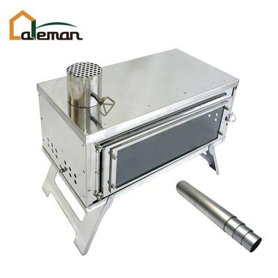 China Folding Stainless Steel Folding Wood Stove For Tent for sale