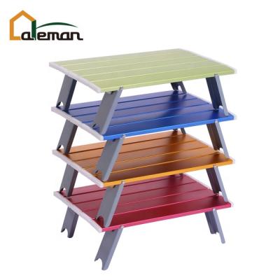 China Mini Folding Colorful All Aluminum Alloy Side Compact Portable Table Ultralight Camping Hiking Picnic Backpacking Custom Color for sale