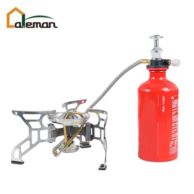 China Stainless/alu. alloy/camping fuel burner/copper multi stove, high mountain and backpacking gasoline stove with 500ml fuel bottle OEM orders accepted for sale