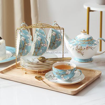 China Sustainable Light luxury coffee set combination bone china water cup luxury English afternoon tea tea set tableware for sale