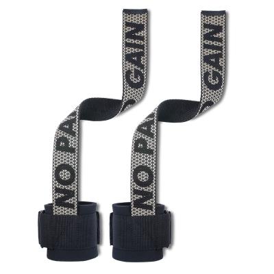 China Gym Custom Silicone Fitness Training Sports Workout Non-Slip Gym Weightlifting Wrist Straps For Lifting for sale