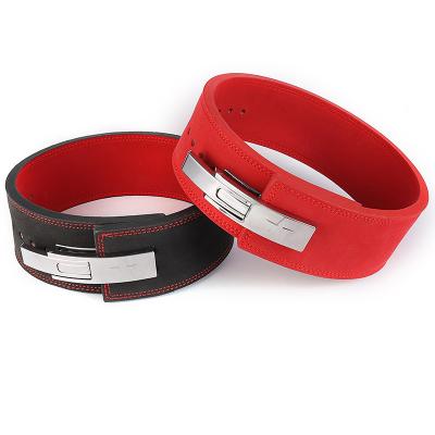 China Breathable Adjustable Elasticity 10mm Thickness Microfiber Whip Gym Fitness Powerlifting Weight Lifting Buckle Belt Lifter for sale