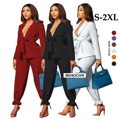 China 2022 Spring Women's Clothing Breathable Two Piece Blazer Set Long Sleeve Blazers Ladies Women Suit for sale