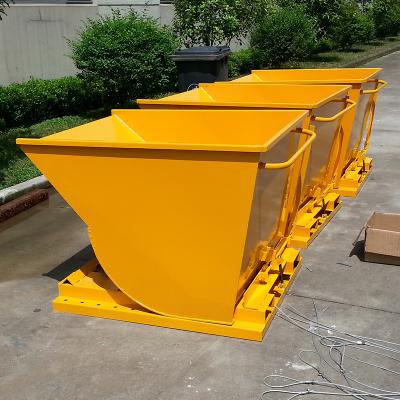 China Durable forklift payment for scrap industrial material dumping workshop at the bottom of heavy thickened self dumping scrap iron g bin for sale